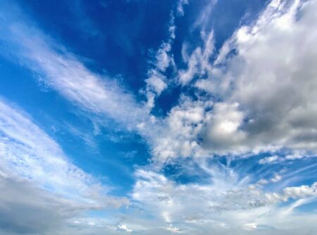 Blue sky with storm cloudsの写真素材
