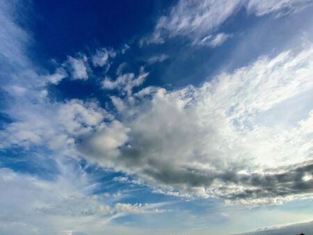Blue sky with storm cloudsの写真素材