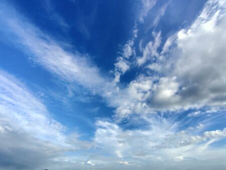 Blue sky with storm cloudsの写真素材