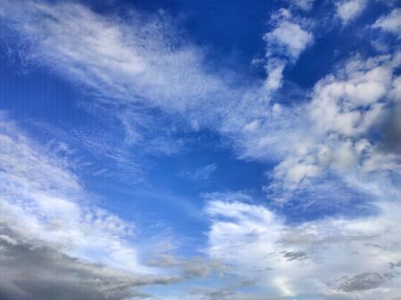 Blue sky with storm cloudsの写真素材