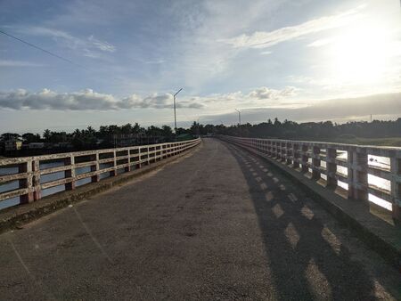 A bridge and natural sceneryの写真素材