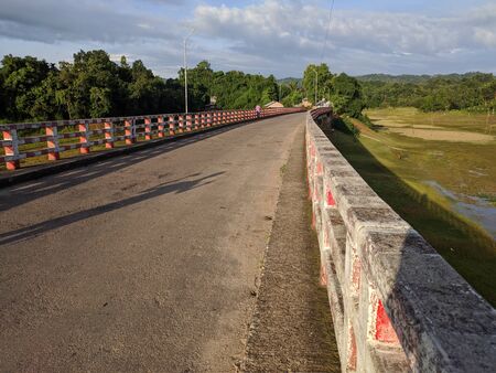 A bridge and natural sceneryの写真素材