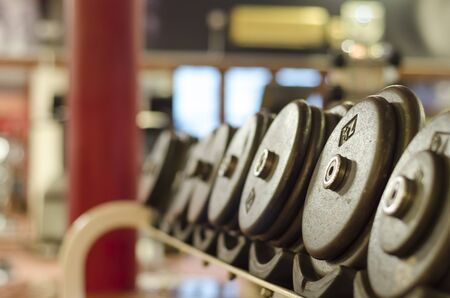 Dumbell in the gymnasium