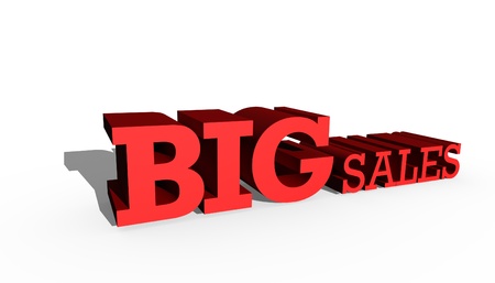 3D render of Big Sales Wordの写真素材