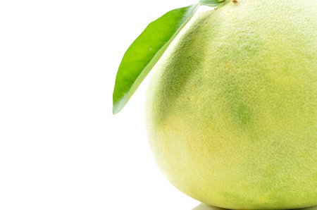 Pomelo fruit on white Backgorundの写真素材