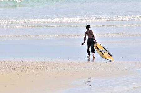 Boy surfingの写真素材