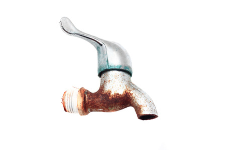 Dirty and rusty tapsの写真素材