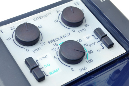 Frequency and Intensity button for Medical Treatmentの写真素材