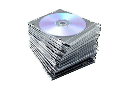 DVD covers on white の写真素材