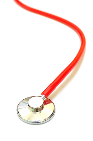 Stethoscope on white backgroundの写真素材