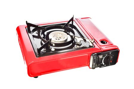 Portable Gas Stove Isolated on Whiteの写真素材