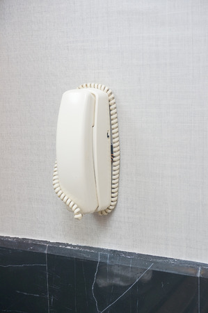 Telephone on wall