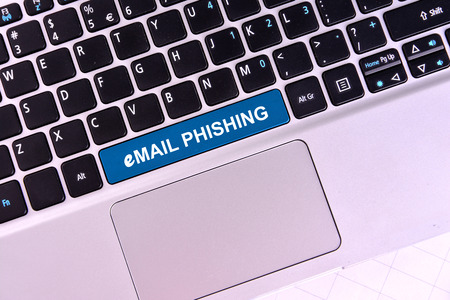 The computer keyboard button written word email phishingの写真素材