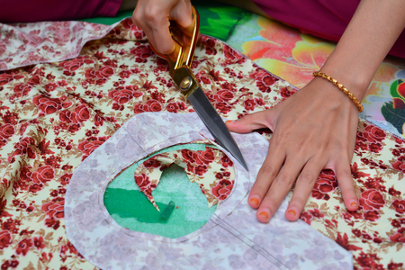 Dressmaker at work