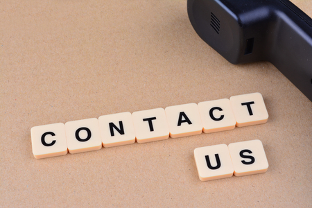 Contact Us Concept. Telephone with word "Contact US"の写真素材
