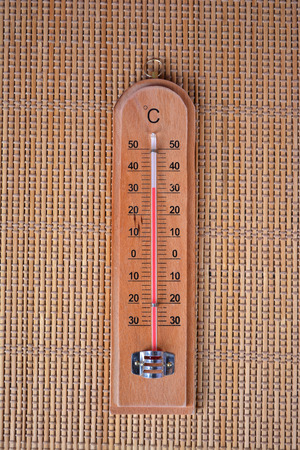 Thermometer on the wood table
