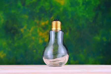 Bulb on green backgroundの写真素材