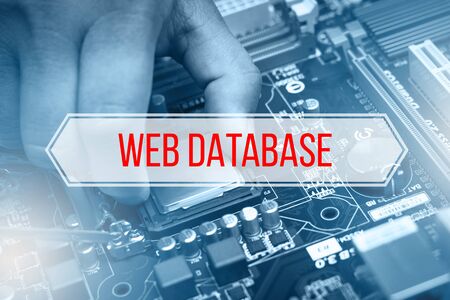 Computer Concept with text WEB DATABASE