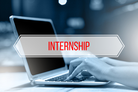 Computer Concept with text INTERNSHIPの写真素材