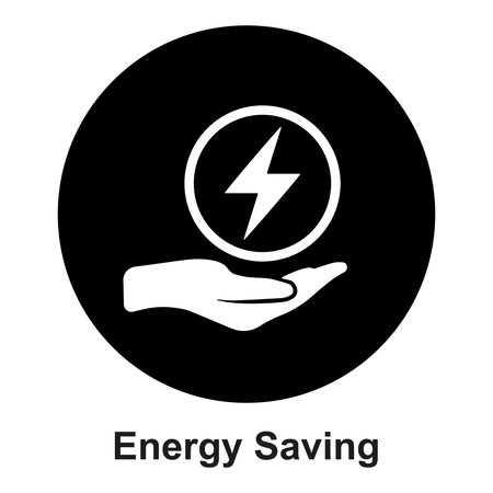 High Energy Efficiency and Saving Icon - Eco-Friendly Appliance Symbolのイラスト素材