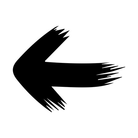 Vector black hand drawn arrow isolated on white background. Vector illustration.のイラスト素材