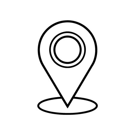 pin location location isolated icon vector illustration design thick line and flat styleのイラスト素材
