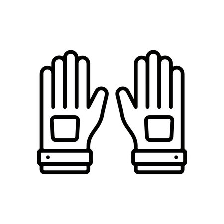 Gloves icon, concept illustration, outline symbol, vector sign, linear symbol.のイラスト素材
