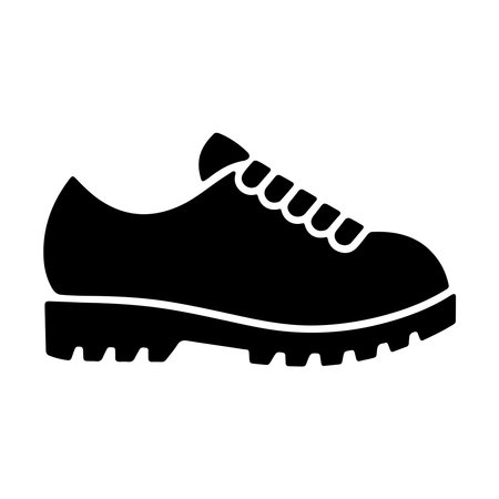 Sport shoes black simple icon on white background for web design, mobile appのイラスト素材