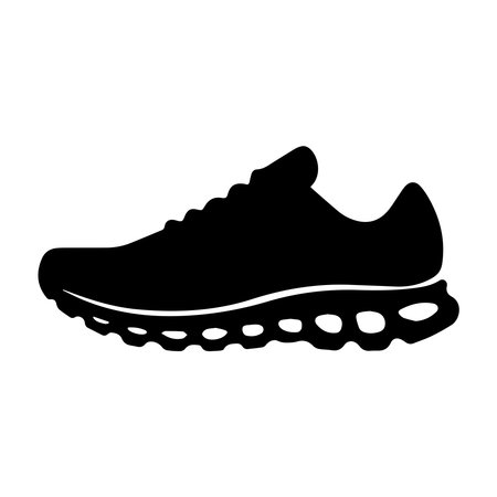 sneaker icon over white background. sport concept. vector illustrationのイラスト素材