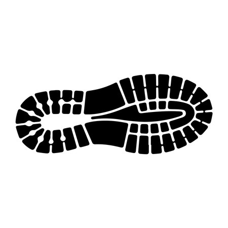 Shoe print icon. Simple illustration of shoe print vector icon for webのイラスト素材