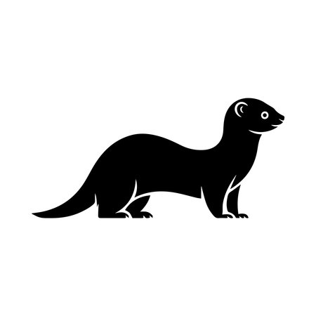 Otter animal icon. Simple illustration of otter animal vector icon for webのイラスト素材