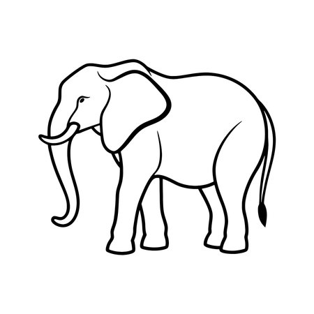 Elephant vector icon isolated on white background. Elephant vector icon. Elephant vector iconのイラスト素材