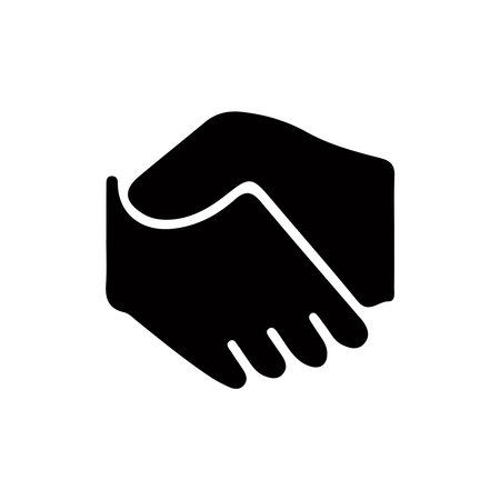 Handshake icon. Business handshake sign. Handshake symbol. Flat design style.のイラスト素材