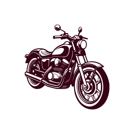 Vintage custom chopper motorcycle isolated on white background. Vector illustration.のイラスト素材
