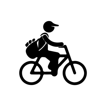 Bike icon in trendy flat style isolated on white background. Vector illustration.のイラスト素材