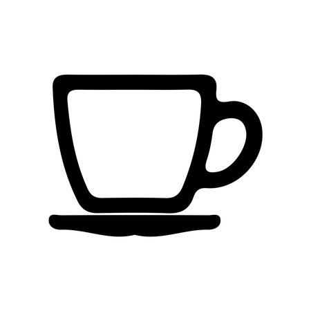 Coffee cup icon isolated on white background. Vector illustration.のイラスト素材