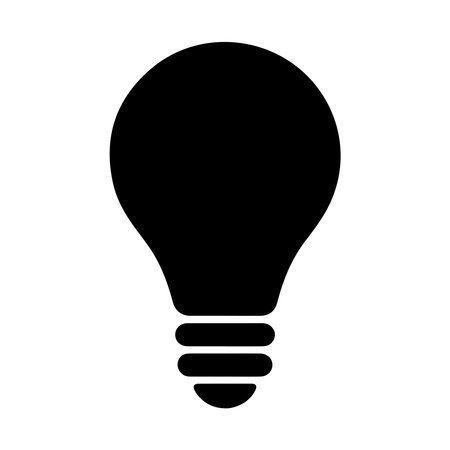 bulb light idea isolated icon vector illustration design  black and whiteのイラスト素材