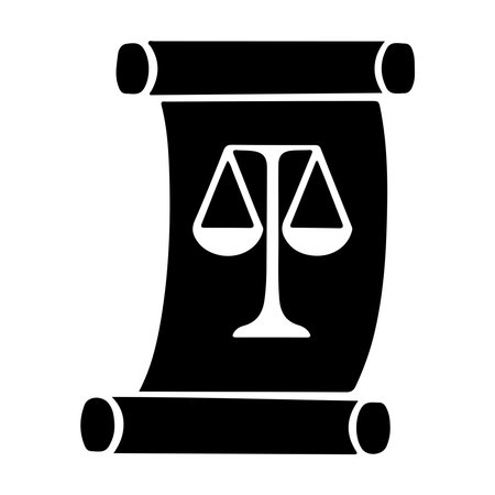 scales of justice icon image vector illustration design  black and whiteのイラスト素材