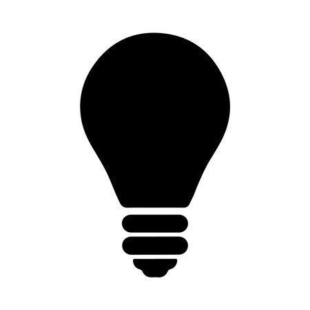 bulb light idea isolated icon vector illustration design  black and whiteのイラスト素材