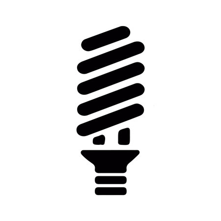 Energy saving lightbulb flat vector icon for apps and websites.のイラスト素材