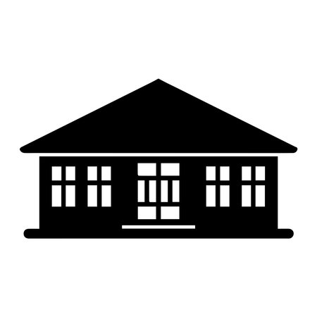 house icon on white background. vector illustration. flat style. simple design.のイラスト素材