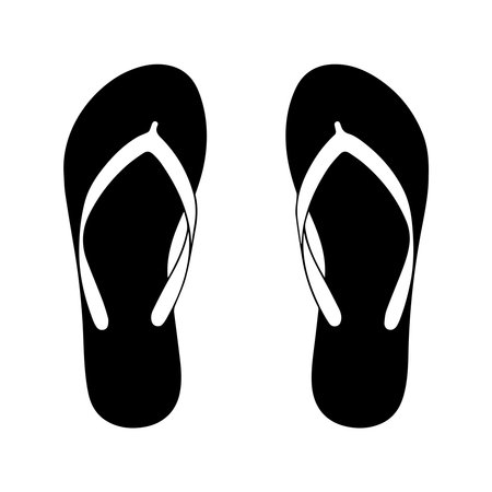 Flip flops icon isolated on white background. Vector illustration.のイラスト素材