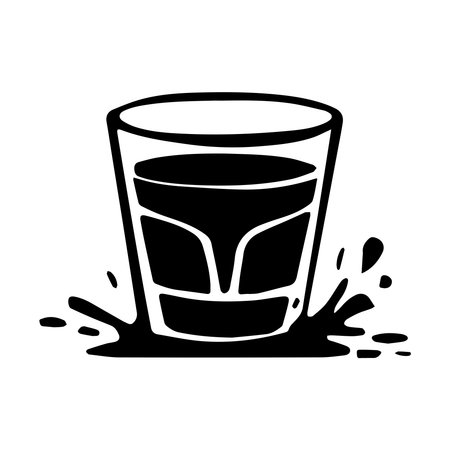 Cocktail glass icon, vector illustration. Flat design style.のイラスト素材