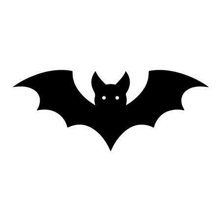 Bat icon. Simple illustration of bat icon for web design isolated on white backgroundのイラスト素材