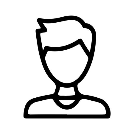 User Profile Icon Vector. Outline User Profile Sign. Isolated Contour Symbol Illustrationのイラスト素材