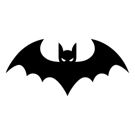 Bat icon. Simple illustration of bat icon for web design isolated on white backgroundのイラスト素材