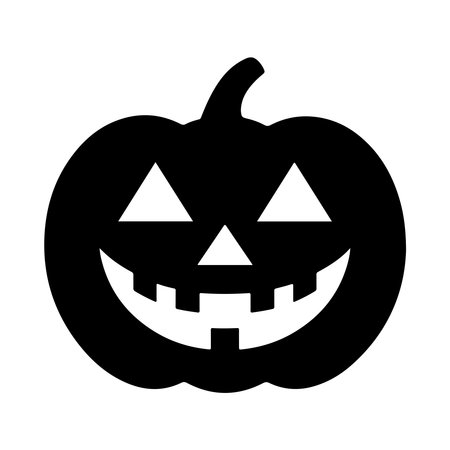 Halloween pumpkin icon vector illustration isolated on white background for graphic and web design.のイラスト素材
