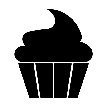 Cupcake flat icon. Vector illustration, eps 10.のイラスト素材
