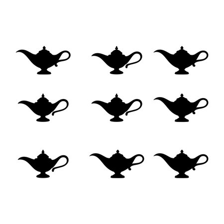 set of teapot icons on white background. Vector illustration.のイラスト素材