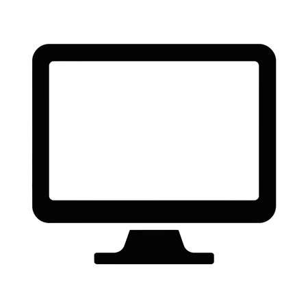 Computer screen vector icon. Flat design style eps 10 illustration.のイラスト素材